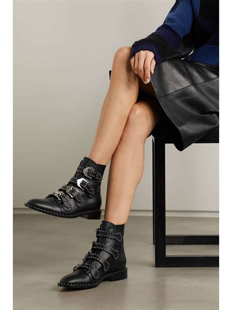 givenchy elegant studded leather ankle boots|givenchy shark boots shopping.